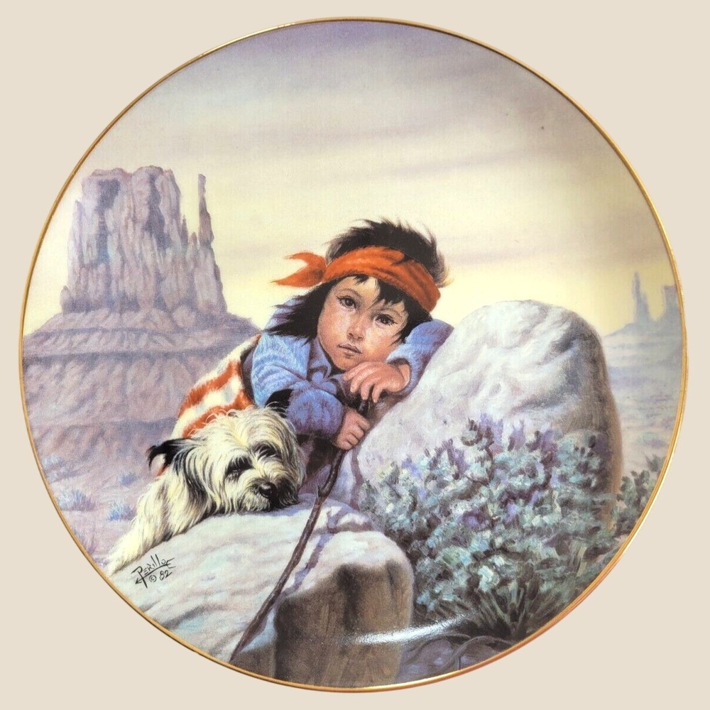 Gregory Perillo Daydreamers Collector Plate Children Prairie 1992 8.5"